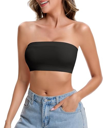 Bandeau Bra Strapless Bra Non-Wired Comfortable Boobtube Sports Tops | for Daily Wear Women