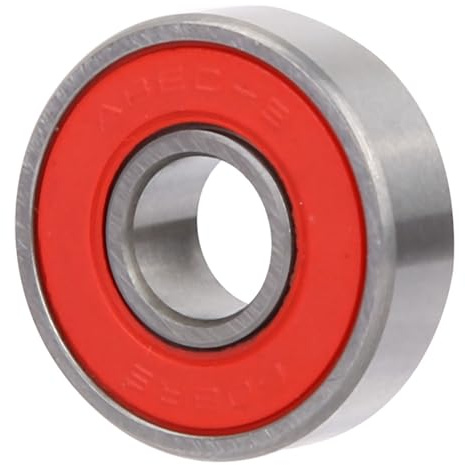 Keenso Paquete de 8 Rodamientos para Monopatín, Rodamientos de Titanio ABEC-7/ABEC-9 para Rendimiento de Alta Velocidad, Kit de Rojo/morado/amarillo de 22 X 8 X 7 Mm para Patines de Ruedas Longboard