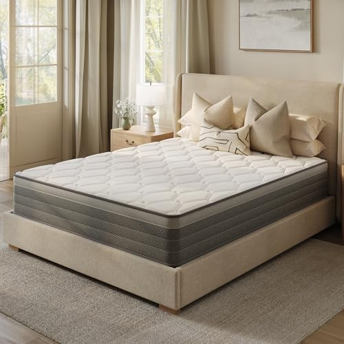 TXO Matelas 180x200 cm, épaisseur 25 cm, dureté Moelleux H2-H3, Ressorts ensachés + Mousse Haute densité, Doux et Confortable, Matelas 7 Zones Antistatique, certifié Oeko-TEX