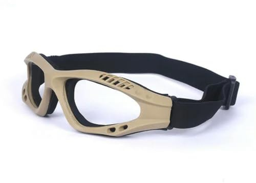 DYRBF Occhiali tattici da tiro con cinturino regolabile, occhiali di sicurezza avvolgenti a tenuta completa, antipolvere, anti appannamento, per paintball, softair, moto, ciclismo, confezione da 3