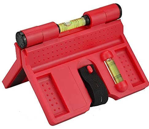 TANCUDER Nivel de Burbuja para Medición Nivel de Poste Magnético Nivel de Burbuja Angular Nivel de Burbuja Ajustable Niveles Magnéticos Plegables para Nivelación de Tuberías Postes y Vigas 188 X 134mm