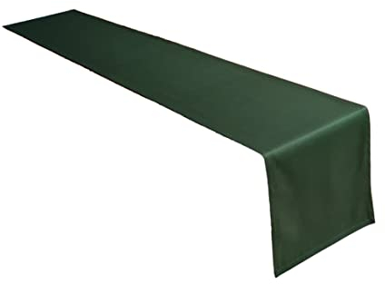 Lemos Home Hochwertiger Tischläufer Tischwäsche aus 100% Baumwolle Kollektion Konzept, Farbe & Größe wählbar (Tischläufer - 40x180cm, Olivgrün)