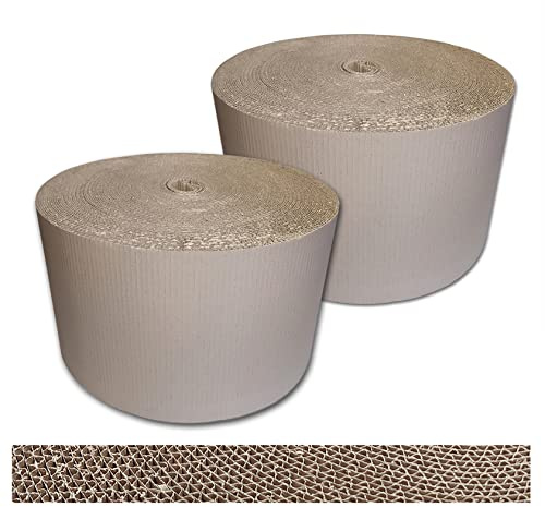 2 rouleaux de carton ondulé - 30 cm x 70 m - matériau d'emballage et de calage