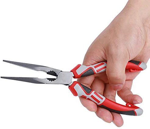 Pince Coupante Coupe-fil De 8 Pouces Pince à Bec Long Pince à Bec Effilé Fil D'acier Allié Outil à Main Multifonction Pour électricien électronique Maison à Usage Multiple