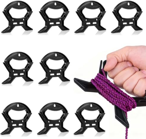 Garneck 10PCS Small Rope Winder: Black String Light Storage Reel Cord Reel Wire Storage Wrap for Extension Cord Holder Plastic Winding Clip for Home Office Garage Rv Workshop