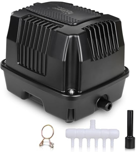 hygger Pond Aerator Pond Air Pump Linear Air Pump Powerful Quiet Commercial Tank Air Pump Pond Pump for Koi Pond Aeration Waste Treatment Septic Fish Farm Hydroponic Aquariums Seafood Restaurant