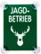Jagdbetrieb Schild für Auto mit 4x Saugnapf - Jagd Jagen Saugnapfschild aus Acrylschild - Wald Autoschild Geschenke für Jäger Windschutzscheibe 90x120mm