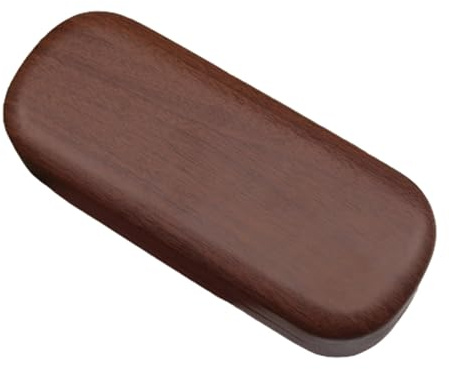 Lesunbak Étui à lunettes en bois, étui à lunettes en bois, coque rigide pour homme et femme, étui à lunettes rigide, étui de protection portable pour lunettes de vue et lunettes de soleil, marron,