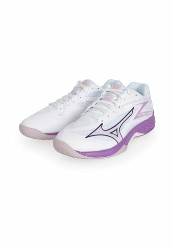 Mizuno Thunder Blade Z dam volleyboll inomhus inomhussko V1GC237010 vit/lila, Vit patrician lila Quince, 38.5 EU
