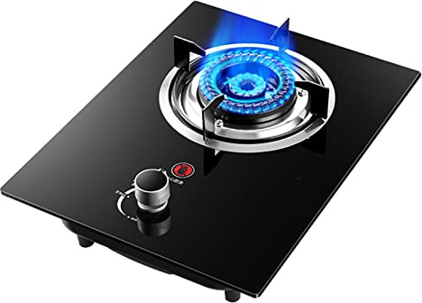 Burner Gas Cooker Gas hob 33cm Built-in Gas Cooktops，Cooker with Gas Hobs and Glass Ceramic Zone,Safety Lock,Fashion Design，Suitable for Natural Gas/Propane Gas [Energy Class A]