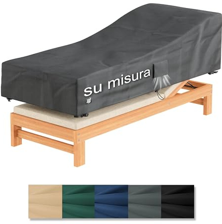 Epic Tube Copertura su Misura per Lettino Prendisole, Sdraio, Letto da Giardino - Telo Protettivo Impermeabile 600D Oxford con Cuciture Nastrate, Resistente per Esterno, Made in EU