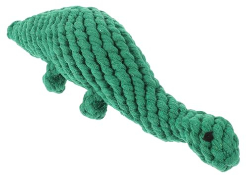 GLEAVI Mâcher pour Chien en Corde de Coton pour Chien de Dinosaure Vert Résistant aux Morsures pour Chiot Aide la Dentition