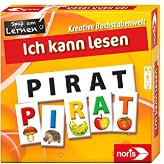 Noris 608985767 - Spaß am Lernen - Ich kann lesen mit Hilfe der Anlaut-Methode inklusive 45 Buchstaben-Bild-Kärtchen und Wortstreifen, ab 5 Jahren