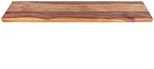 Riess Ambiente Massives Wandregal Mammut 80cm Sheesham Regalbrett mit Baumkante Regal aus Massivholz Holzregal