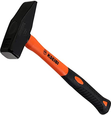 KSEIBI 271450 Machinist Engineers Hammer, Forged Steel Cross Peen Sheet Metal Hammer, Blacksmith Forging Tools (Anti-Slip Handle, 2.20 lb / 1000 grams)