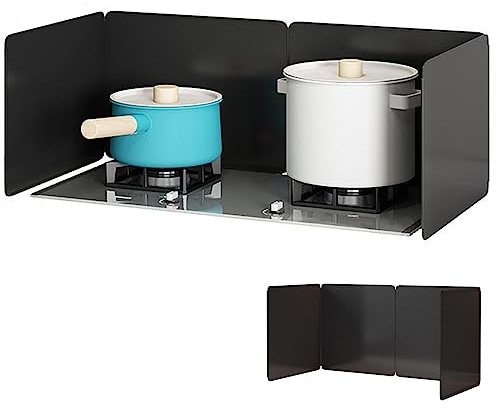 RIFWOVE Protección contra Salpicaduras Plegable, Protector De Aceite Protector contra Salpicaduras, Estufa De Gas Accesorios Cocina, Cubre Salpicaduras De Sartén, para Cocinar Y Freír