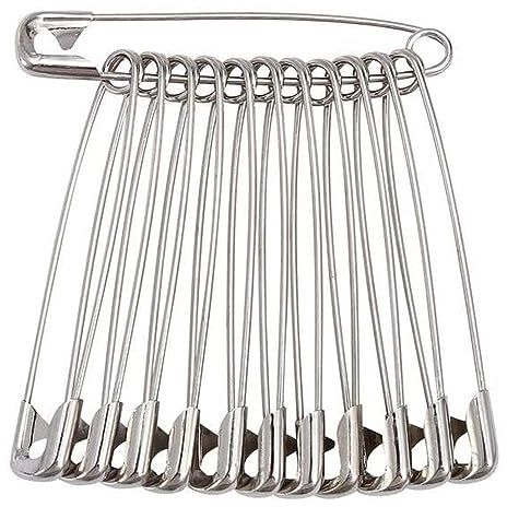 30 Stück Sicherheitsnadeln Groß, Sicherheit Pin, Safety Pins, Sicherheitsnadel, Silber Haltbar Sicherheitsnadeln, für Kleidung, Leder, Segeltuch, Decken, Basteln, Röcke, 8.5 cm, Silber