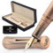 Wordsworth & Black Luxus-Füllfederhalter - Atemberaubender gebürsteter Kupferstift, 18K vergoldete Feder (Medium), Tintenkonverter, Bestes Stift-Geschenkset für Männer und Frauen