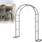 Arco De Jardín Al Aire Libre, (ancho X Alto: 120/140/180/200/240/260/280/300/350CM X 220CM/230CM) Arco De Rosas Trepadoras Para Jardín, Patio Trasero, Césped(Color:Black,Size:180*220cm/70.9*86.6in)