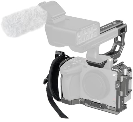 SMALLRIG FX3 / FX30 HawkLock Schnellverschluss-Kamerakäfig-Kit für Sony, Handschlaufe und Kabelklemme für HDMI, QR-Blitzschuh, NATO-Schiene/QR-Platte für Arca, Titangrau – 4771