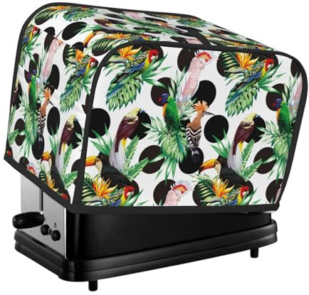 Copertura per tostapane a 2 fette, impermeabile, con tasche per piccoli elettrodomestici da cucina, protezione per impronte digitali, lavabile in lavatrice