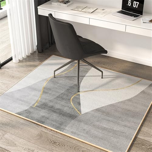 Odot Alfombra para Silla de Escritorio Cuadrada, Alfombra Protectora Suelo Silla Ruedas Antideslizante Gaming, Tapete de Protección de Oficina,para Parqué Suelos Duros (Estilo nórdico,120x120cm)