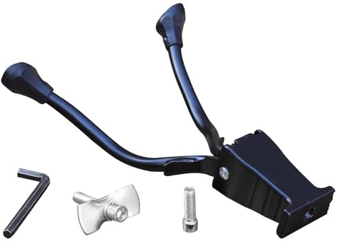 Supporto a due gambe per bicicletta montato centrato, a sgancio rapido, per bici da corsa, stabile supporto in metallo per bici da strada, mountain bike, attività all'aperto, parcheggio per bicicletta