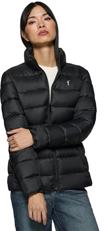 Polo Club Chaqueta Ultralight de Mujer Azul Marino con bordado y cierre Cremallera - Abrigo Invierno