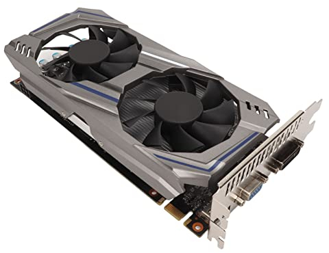 ASHATA GTX550Ti 8GB GDDR5 128 Bit Gaming Grafikkarte, PCI Express 2.0 Dual Fan Computer PC Gaming Video Grafikkarte mit HDMI VGA DVI, 2560x1600 Auflösung