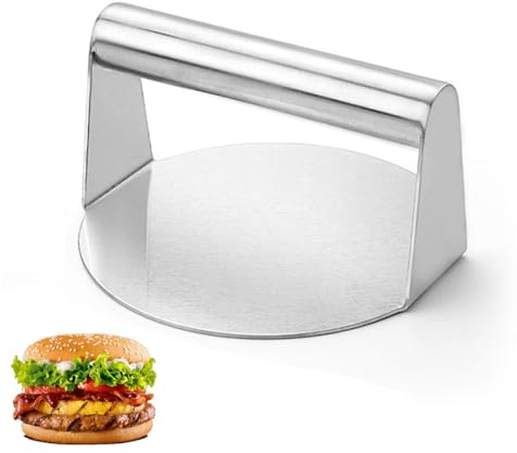Stainless Steel Burger Press,Smash Burger Press,5.51-Inch,Heavy-Duty,Round Hamburger Patty Maker Mold,Perfect for Flat Top Griddle Grill Cooking, Steak, Paninis, Flatbreads and Sandwiches