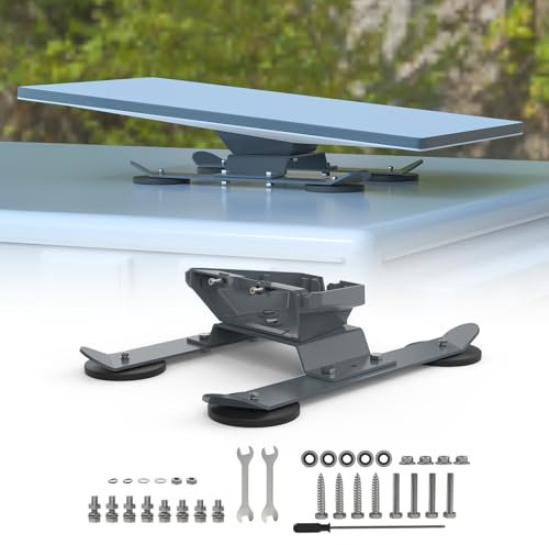 TIUIHU Starlink Support magnétique Gen 3 Starlink V3 pour toit antivol, kit de montage satellite plat standard pour camping-cars, camionnettes, bateaux, yachts, camions