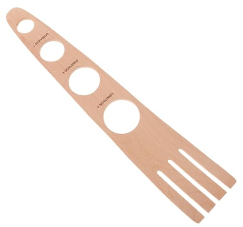 PHENOFICE Medidor De Espaguetis De Madera 4 Porciones 4 Agujeros Utensilio Para Medir Pasta Adultos Uso Cocina Portátil Fácil Limpieza