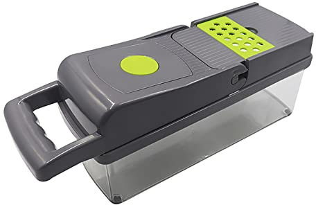 Vegetable Chopper Dicer Cutter Dicing Machine - Veggie Slicer Cutter Grater, Cheese Chopper Mini, Food Processor Small,Potato Onion Garlic Chopper with Container, Portable String V