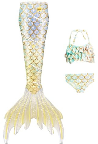 Blitzangebote des Tages Flosse Meerjungfrau Kinder Bikini Mädchen Meerjungfrauenschwanz Mit Zum Schwimmen Fischschwanz Zubehör Girl In Pieces Erwachsene Meerjungfrauenflosse Maedchen