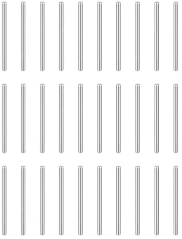 HARFINGTON 50pcs Dowel Pins M2(2mm) x 30mm 304 Stainless Steel Cylindrical Shelf Support Peg Pin Rod Fasten Elements for Metal Devices Wood Furniture DIY Installation, Silver