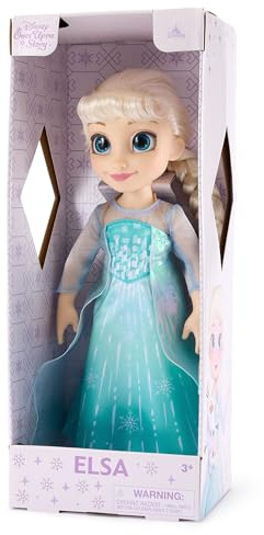 Disney Store Official - Die Eiskönigin - Völlig unverfroren - ELSA - Puppe mit Spielzeughaarbürste - 40,5 cm/16 - Once Upon a Story Kollektion - Ab 3 Jahren