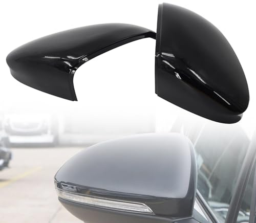 ANEELV Coque de rétroviseur de rechange pour Volkswagen Golf 8 MK8 (2019-2021), noir brillant