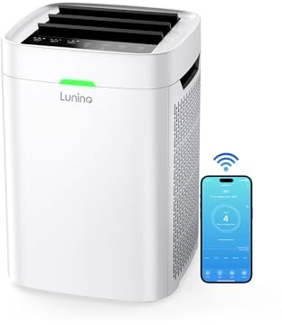 Lunino Air Purifiers for Home Large Room up to 2800 Ft², Double-Sided HEPA Air Purifier with Washable Pre-filter, Smart WiFi, PM 2.5 Air Quality Monitor, 3 Fan Modo, for Pets Hair, Dust, Pollen, Smoke