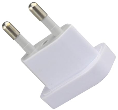 US EU-adapter - elomvandlare för resor | kompakt kontakt med säkra stift, strömkontakt, anslutningstillbehör för europeiska vistelser, 1,81 x 1,57 x 0,87 tum