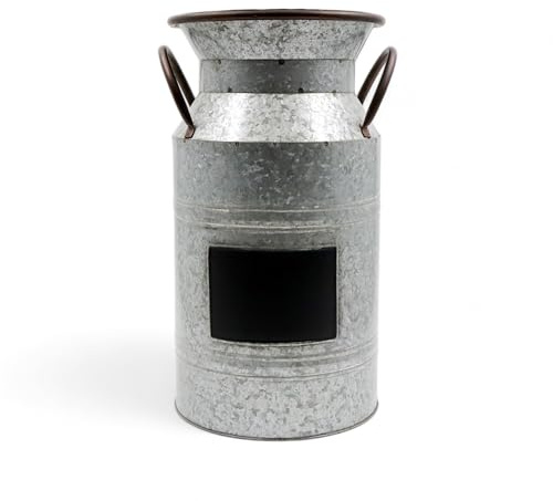 Hosley 15 High Chalkboard Milk Can Add Vintage Charm to Your Space with Rustic Farmhouse Decor and Versatile Floral Arrangements Home Accent