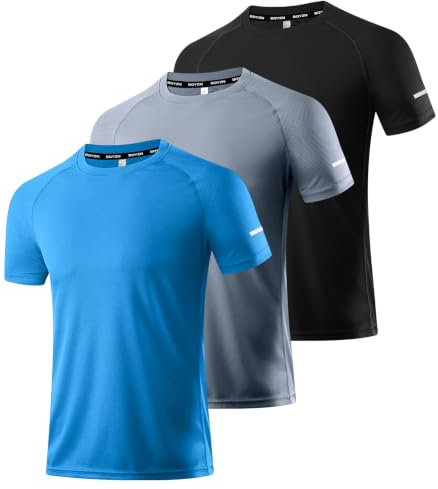 Boyzn 1, 3 eller 5-pack sportt-shirts, herr, kortärmade t-shirts, funktionell skjorta, löpskjorta, snabbtorkande ventilerande sportskjorta, sommar, fitnessskjorta, träningströja för löpning, träning,