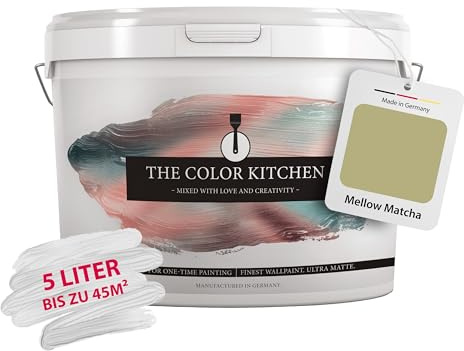 Livingwalls THE COLOR KITCHEN universelle Wandfarbe - Malerfarbe für Wohnräume und Arbeitszimmer - matte Innenfarbe in Grün - 5l Deckfarbe in TCK4010
