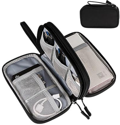 Anicy Kabeltasche Organizer - Kabel Organizer Tasche, Universal Elektronische Tasche, Travel Organizer für Elektronische Accessoires USB Powerbank SD-Karte Ladekabel