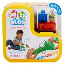 Jelly Blox - Kit per principianti - 11 Mattoncini tattili - Gioco di costruzione per bambini dai 2 anni - Esperienza sensoriale con blocchi elastici, morbidi e flessibili - Abilità motorie fini