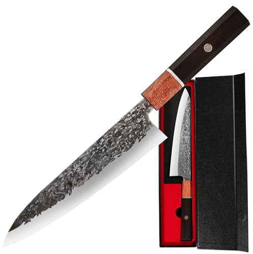 Plys Coltelli da Cucina Giapponese Professionali: Mannaia Carne Coltello da Chef Acciaio con Impugnatura Ergonomica