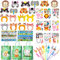 Kaxulvoblig 60 Stk Dschungel Safari Party Mitgebsel, Kindergeburtstag Geschenktüte Schnapparmband Masken Diy Gesichtsaufkleber Ballon Stirnbänder etc Safari Tier Mitbringsel für Kinder Jungen Mädchen