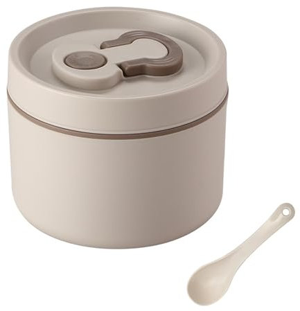 Dewocke 650ml Thermobehälter für Essen, Edelstahl Warmhaltebehälter für Heiße/Kalte Speisen Suppe, Thermo Lunchbox mit Ringgriff, Thermobehälter für Kinder Schule, Büro, Outdoor