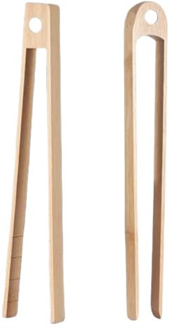 Sacchetti per Tostapane Riutilizzabili | Pinze classiche riutilizzabili in | pinze professionali per alimenti in acciaio | Sacchetti per Tostapane | 2 pinze lunghe per naturale per cucinare