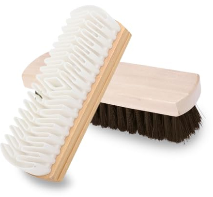 Shoe Brush Boot,Horse Hair Brush for Leather Suede Brush,Shoe Brushes for Cleaning(2 Pcs)