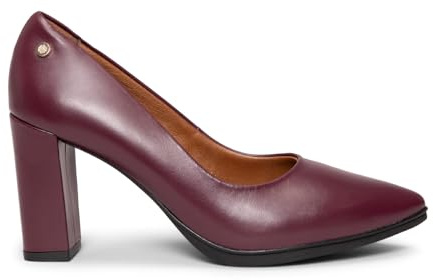 Urban Salon - Escarpins à Talon Haut en Cuir Bordeaux, EU 36